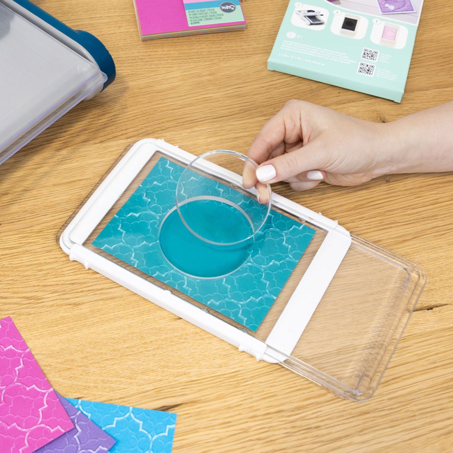 Diffuser Circle Plate And Insert / Placa Difusora Circular Folders de Grabado Sizzix