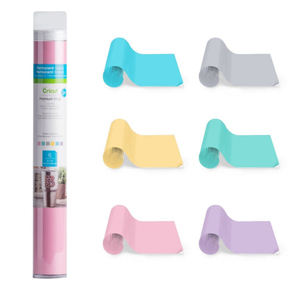 Premium Vinyl Pastels 12 x 12&quot; / 6 Hojas Vinil Permanente Colores Pastel Viniles Cricut