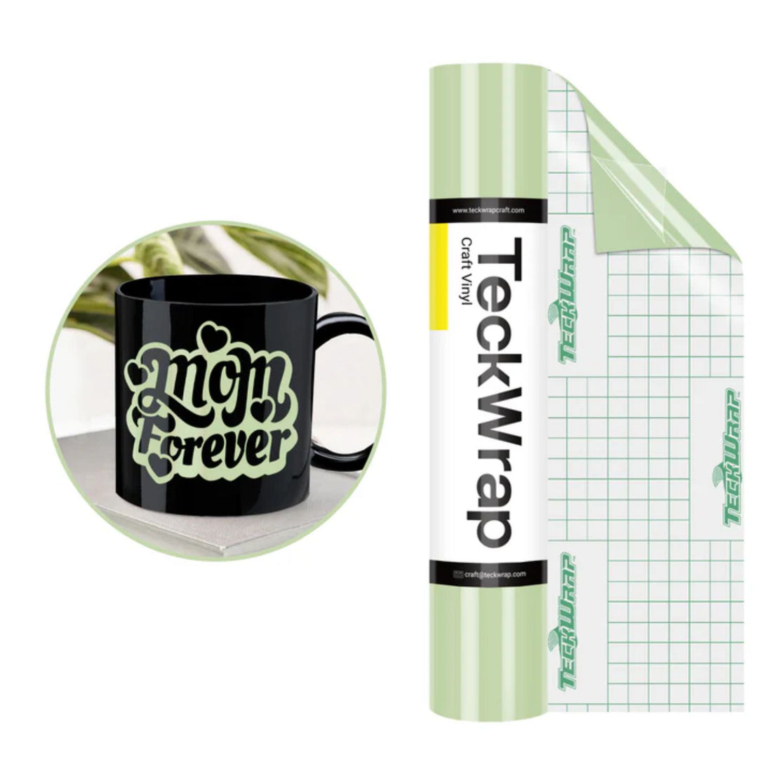 Glossy Vinyl Liveable Green / Vinil Adhesivo Brilloso Verde Suave Viniles Teckwrap