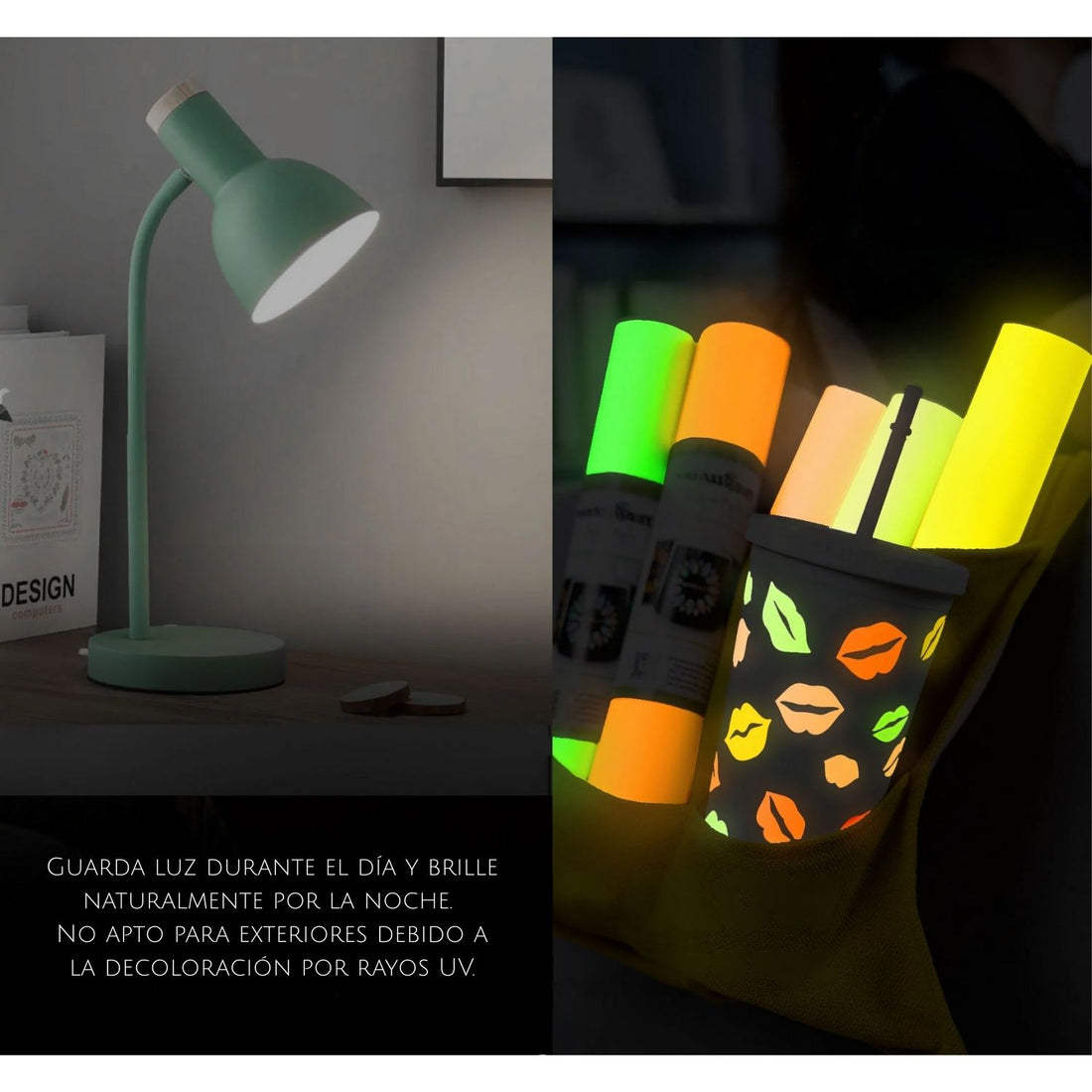 Glow In the Dark Vinyl Lime / Vinil Adhesivo Brilla en la Obscuridad Lima Viniles Teckwrap