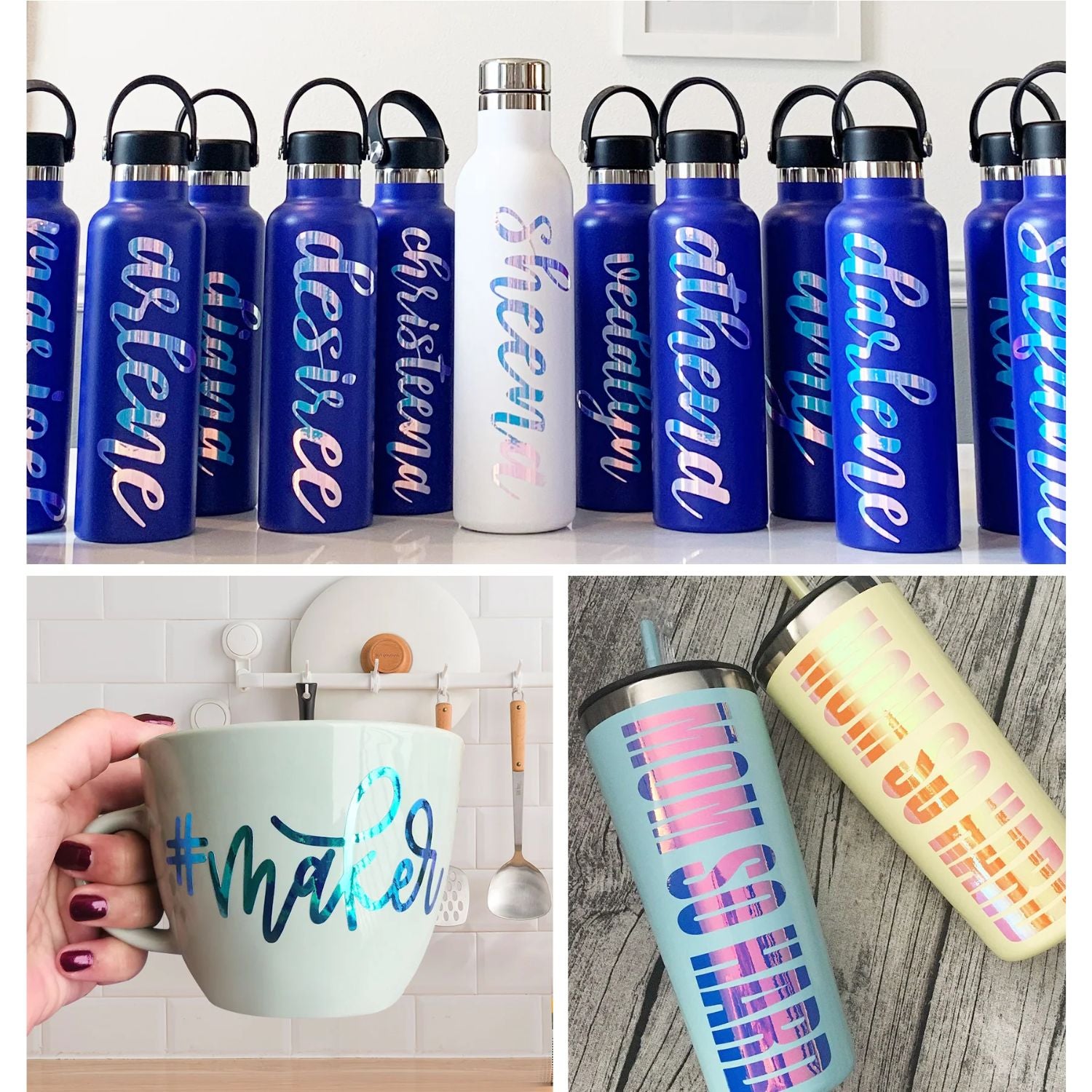 Holo Chrome Opal Peach Yellow Pink Vinyl / Vinil Opalo Cromado Durazno Rosa Viniles Teckwrap