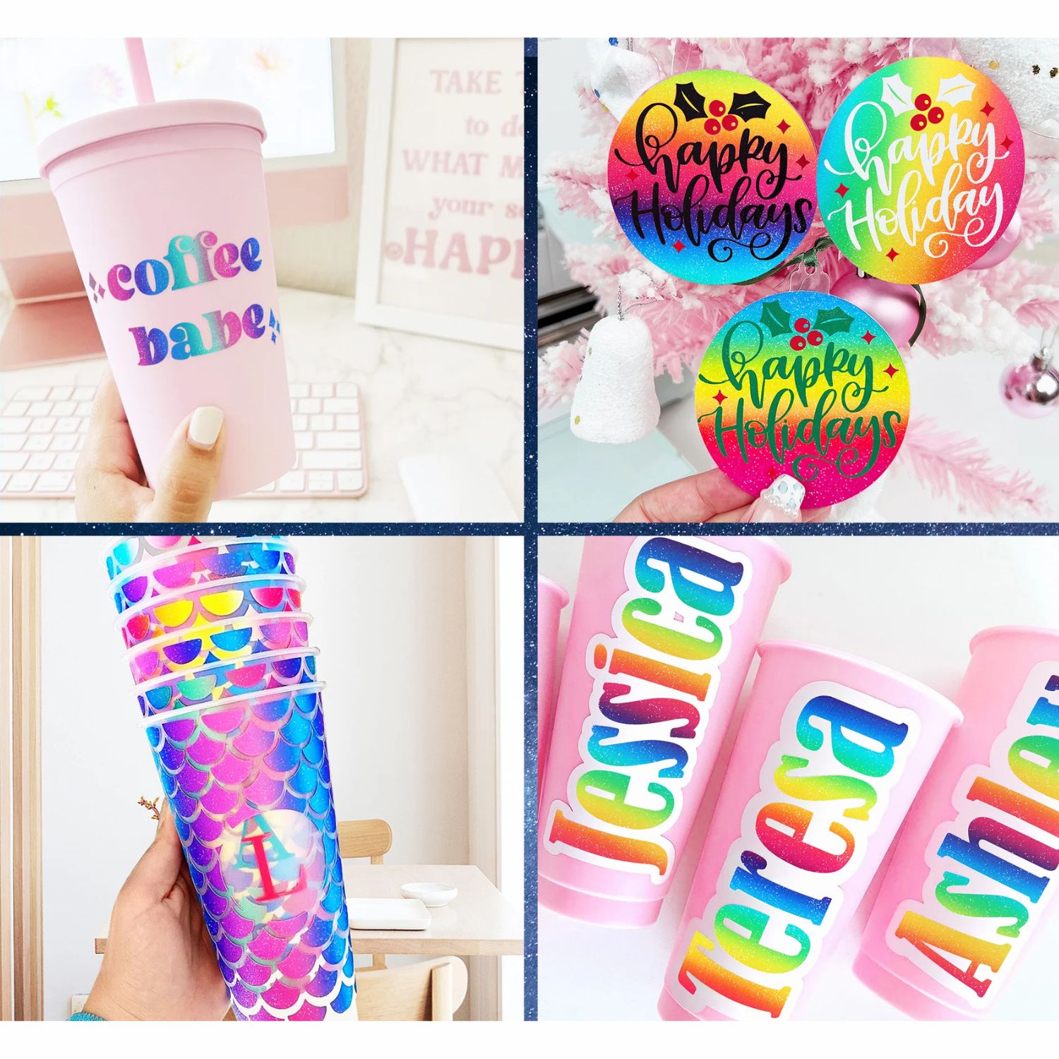 Rainbow Stripes Vinyl / Vinil Adhesivo Rayas De Arcoiris Viniles Teckwrap