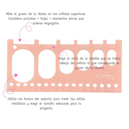 Guía Selector De Arillos Rosa Encuadernacion Hobbees