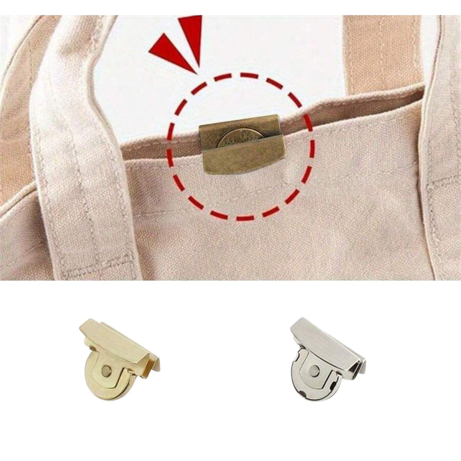 5 Broches Magnéticos Bronce Encuadernación Accesorios Hobbees