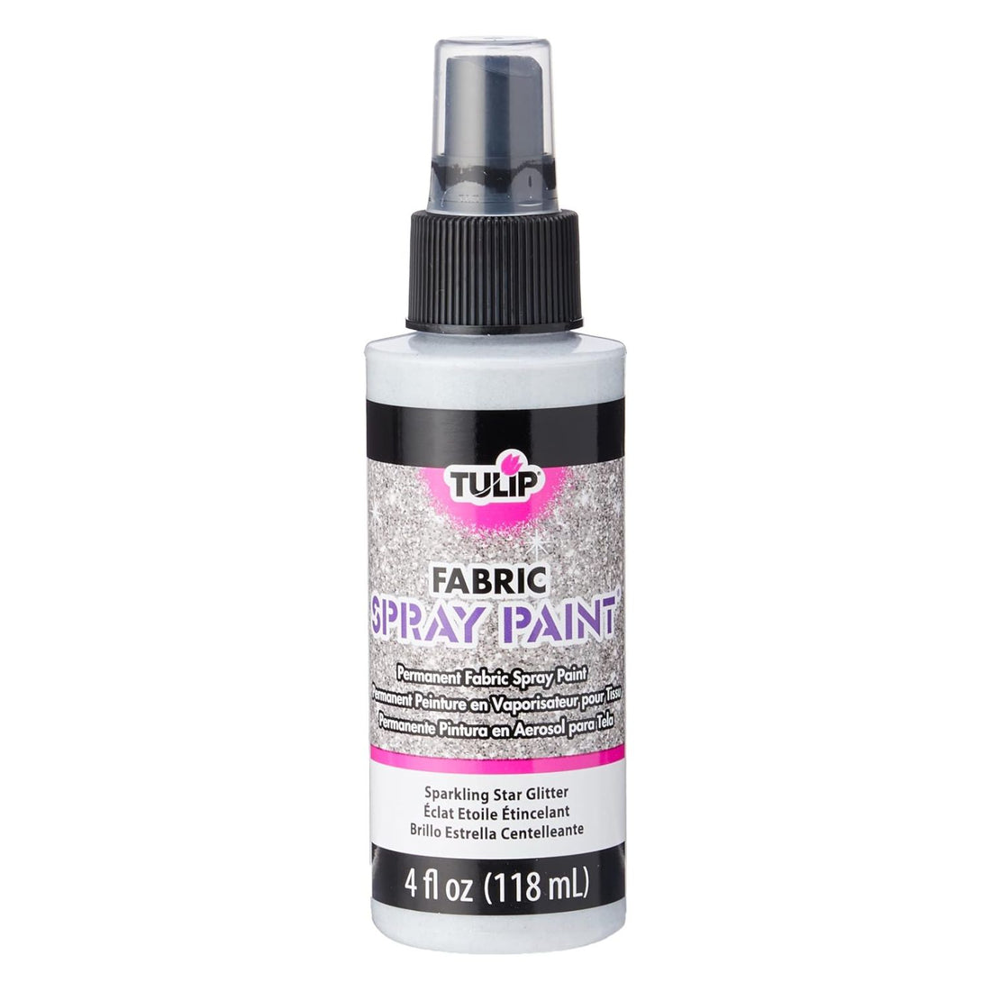 Tulip Fabric Spray Paint Sparkling Star Glitter / Spray para Tela con Purpurina Brillante Pintura para Tela Tulip