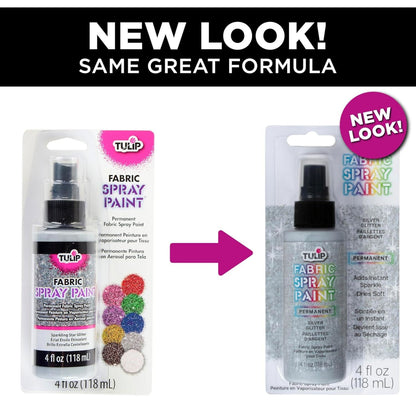 Tulip Fabric Spray Paint Sparkling Star Glitter / Spray para Tela con Purpurina Brillante Pintura para Tela Tulip