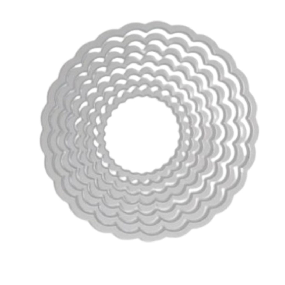 Framelits Rounded Scallops Circles / Suaje de Corte Círculos con Onditas Dados de Corte / Suajes / Troqueles Sizzix