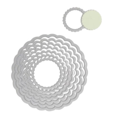Framelits Rounded Scallops Circles / Suaje de Corte Círculos con Onditas Dados de Corte / Suajes / Troqueles Sizzix