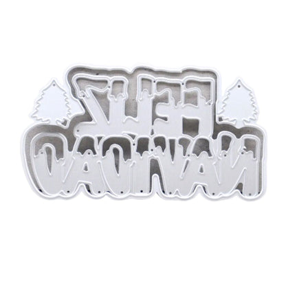 Suaje de Feliz Navidad con Sombra Dados de Corte / Suajes / Troqueles Hobbees