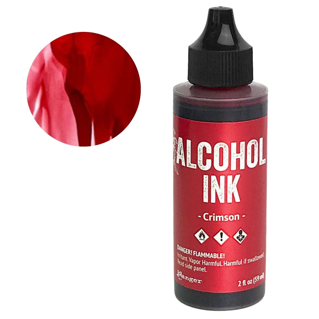 Tim Holtz Alcohol Ink Crimson / Tinta al Alcohol Carmín Tintas al Alcohol Ranger