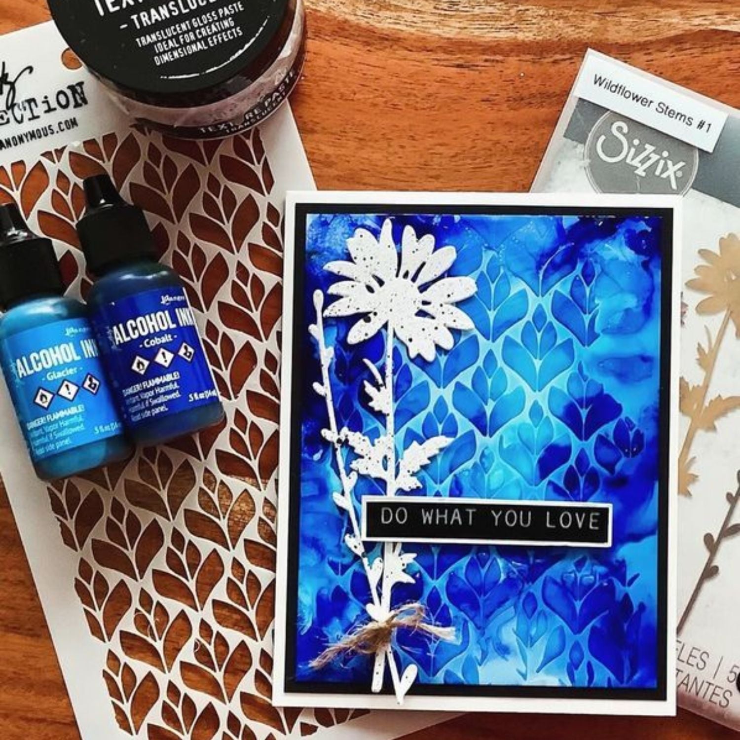 Tim Holtz Alcohol Ink Glacier/ Tinta al Alcohol Azul Tintas al Alcohol Ranger