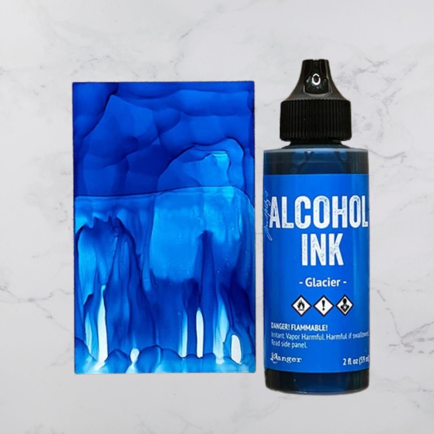 Tim Holtz Alcohol Ink Glacier/ Tinta al Alcohol Azul Tintas al Alcohol Ranger