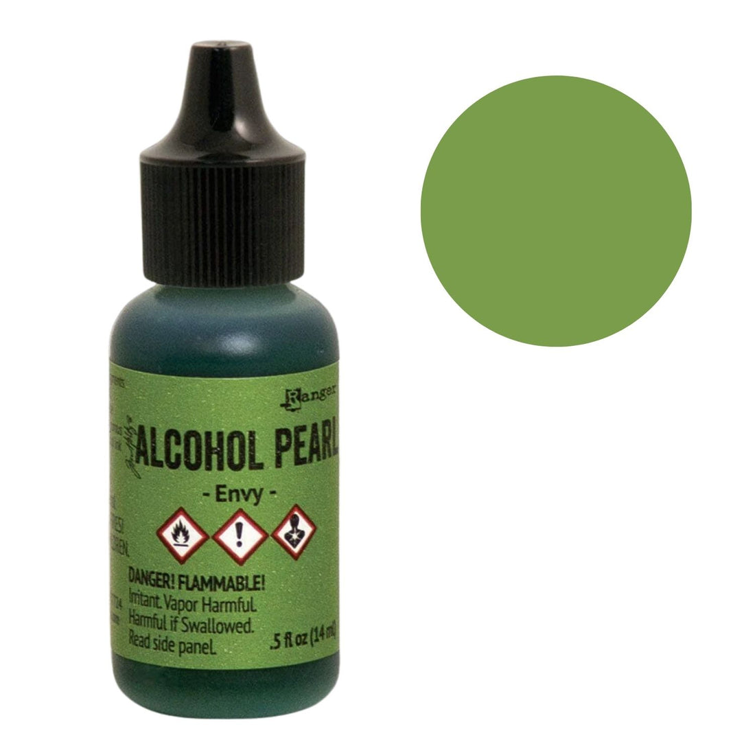 Tim Holtz Alcohol Pearls Envy / Tinta al Alcohol Aperlada Verde Tintas al Alcohol Ranger