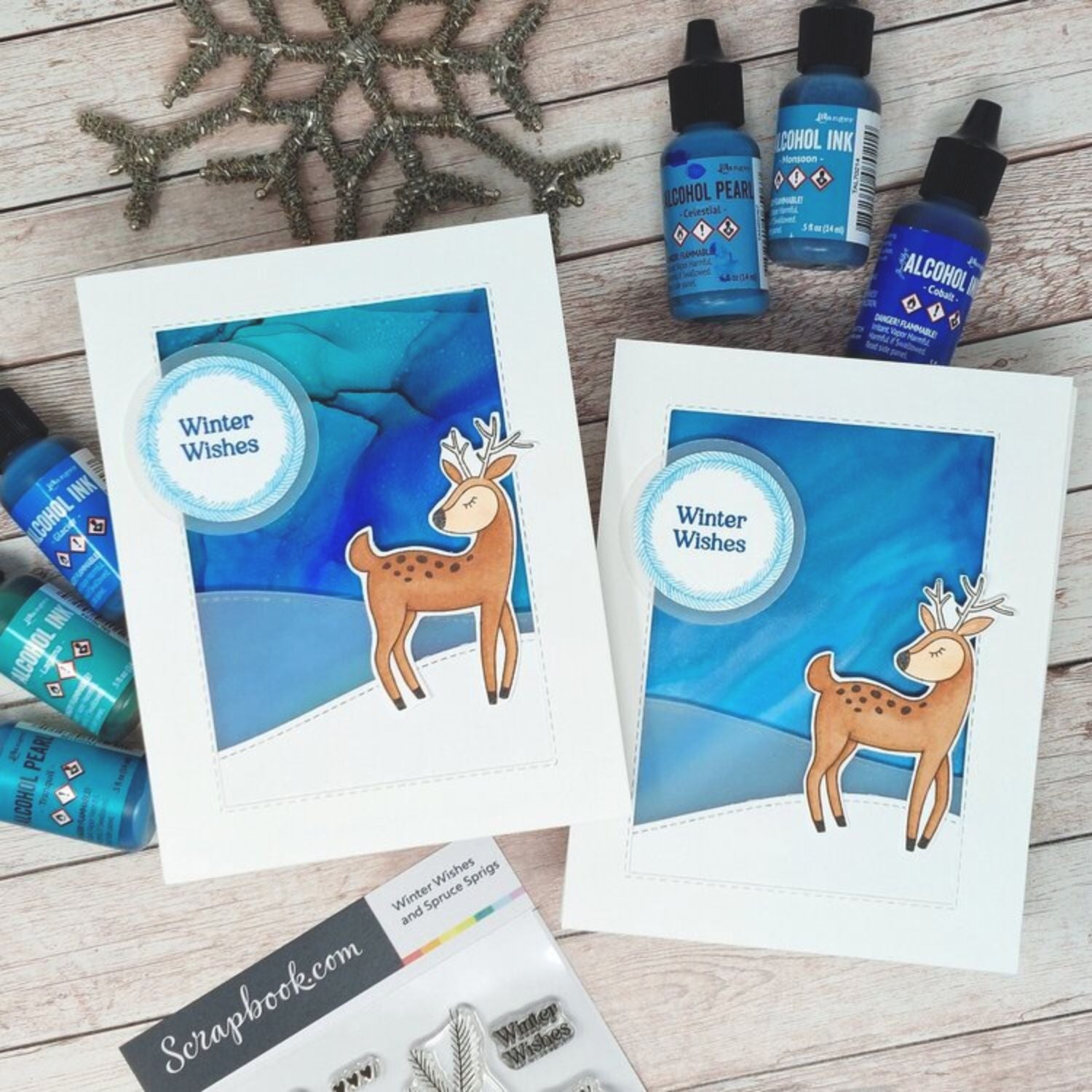 Tim Holtz Alcohol Pearls Tranquil / Tinta al Alcohol Aperlada Azul Cielo Tintas al Alcohol Ranger