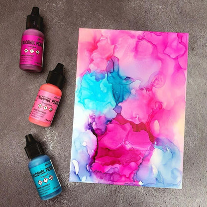 Tim Holtz Alcohol Pearls Intrigue / Tinta al Alcohol Aperlada Magenta Tintas al Alcohol Ranger