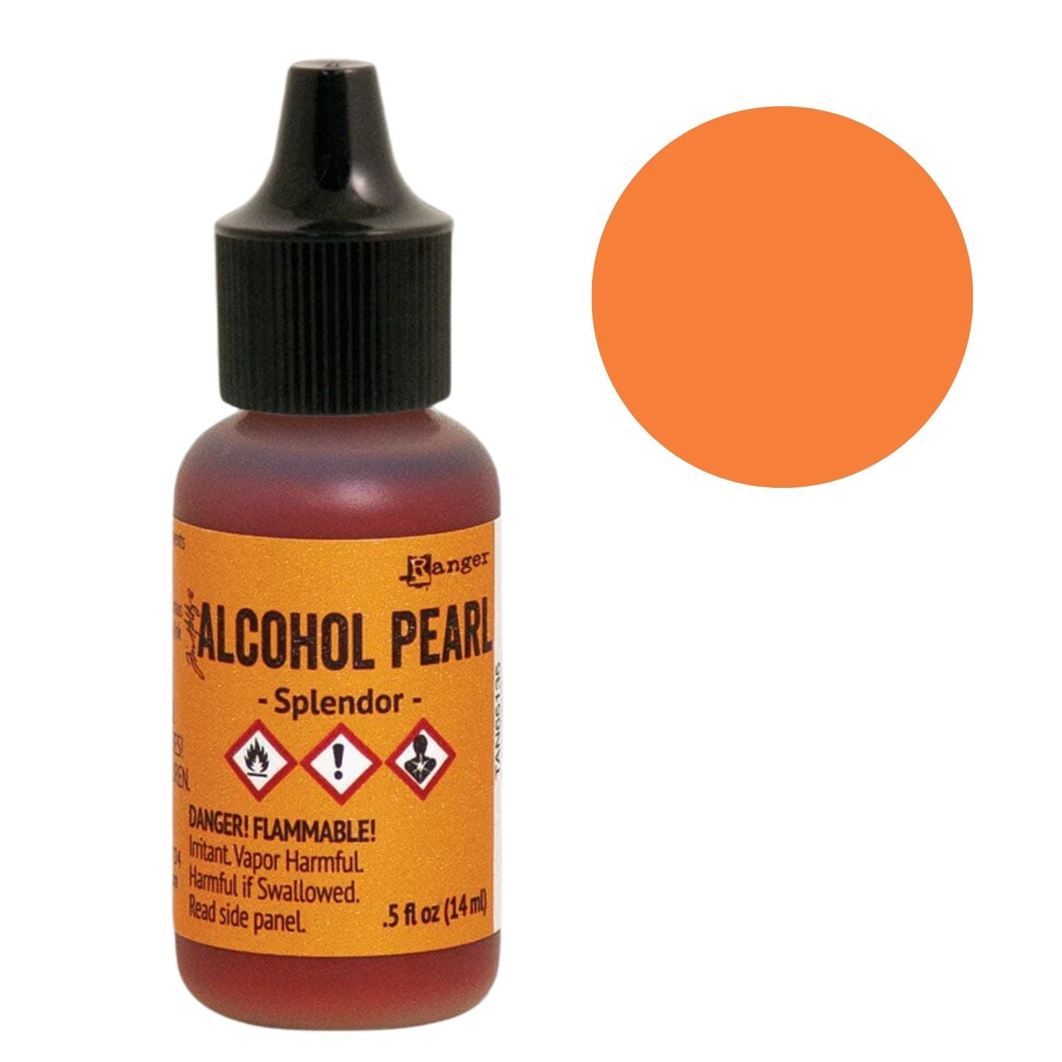 Tim Holtz Alcohol Pearls Splendor / Tinta al Alcohol Aperlada Naranja Tintas al Alcohol Ranger