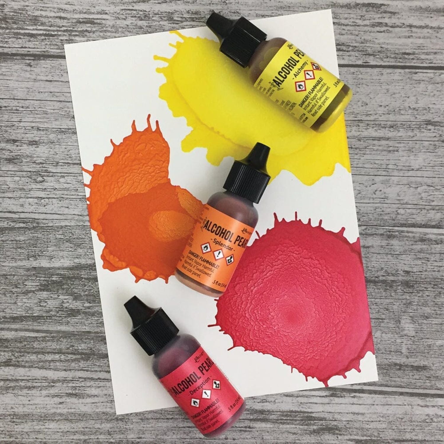 Tim Holtz Alcohol Pearls Splendor / Tinta al Alcohol Aperlada Naranja Tintas al Alcohol Ranger