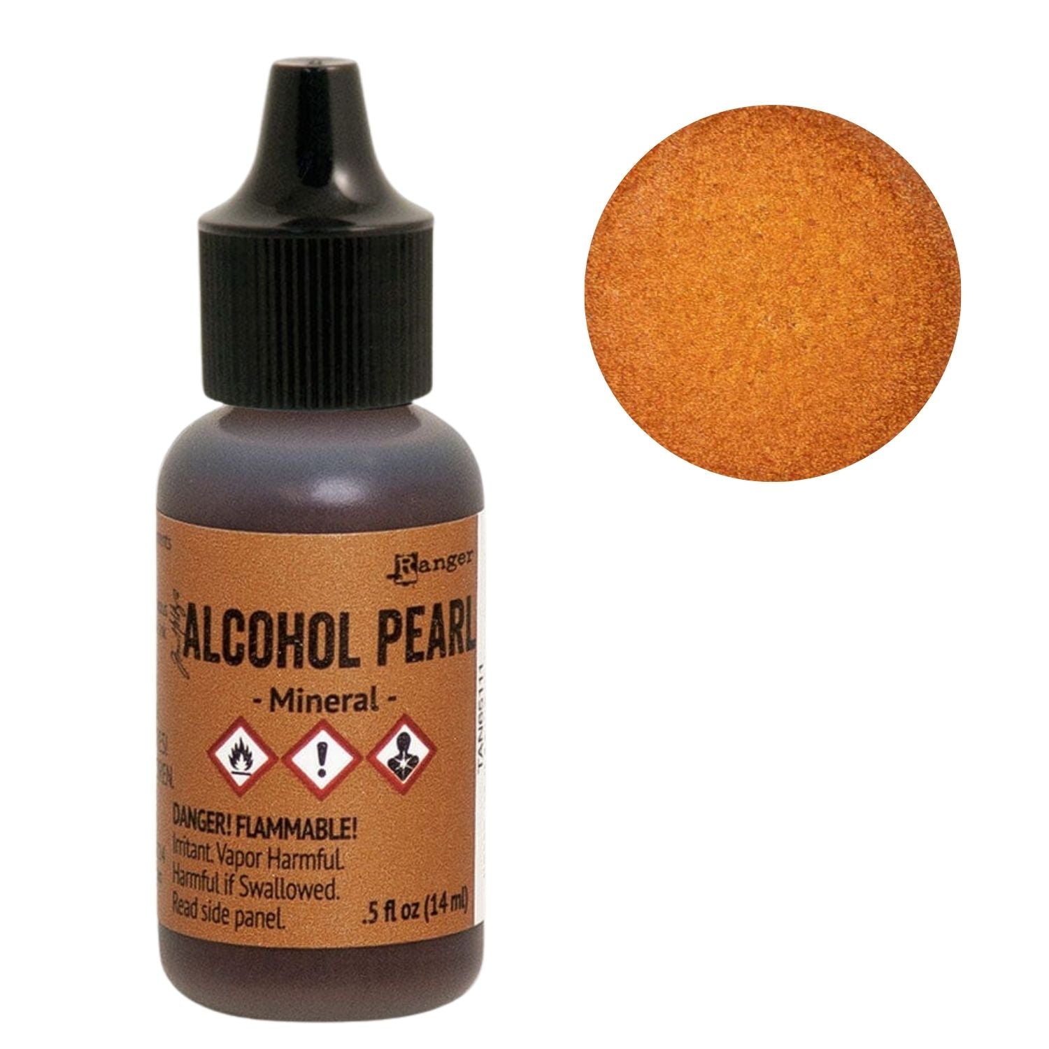 Tim Holtz Alcohol Pearls Mineral / Tinta al Alcohol Aperlada Café Tintas al Alcohol Ranger