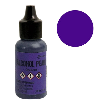 Tim Holtz Alcohol Pearls Opulent / Tinta al Alcohol Aperlada Morado Opulento Tintas al Alcohol Ranger