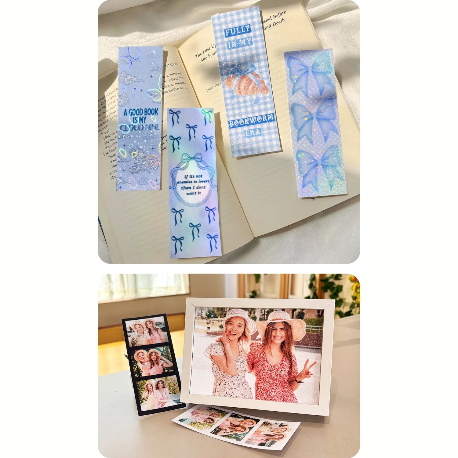 Holographic Laminate Sheet / 16 Hojas Laminado Frío Holográficas con Diseños Papel Teckwrap