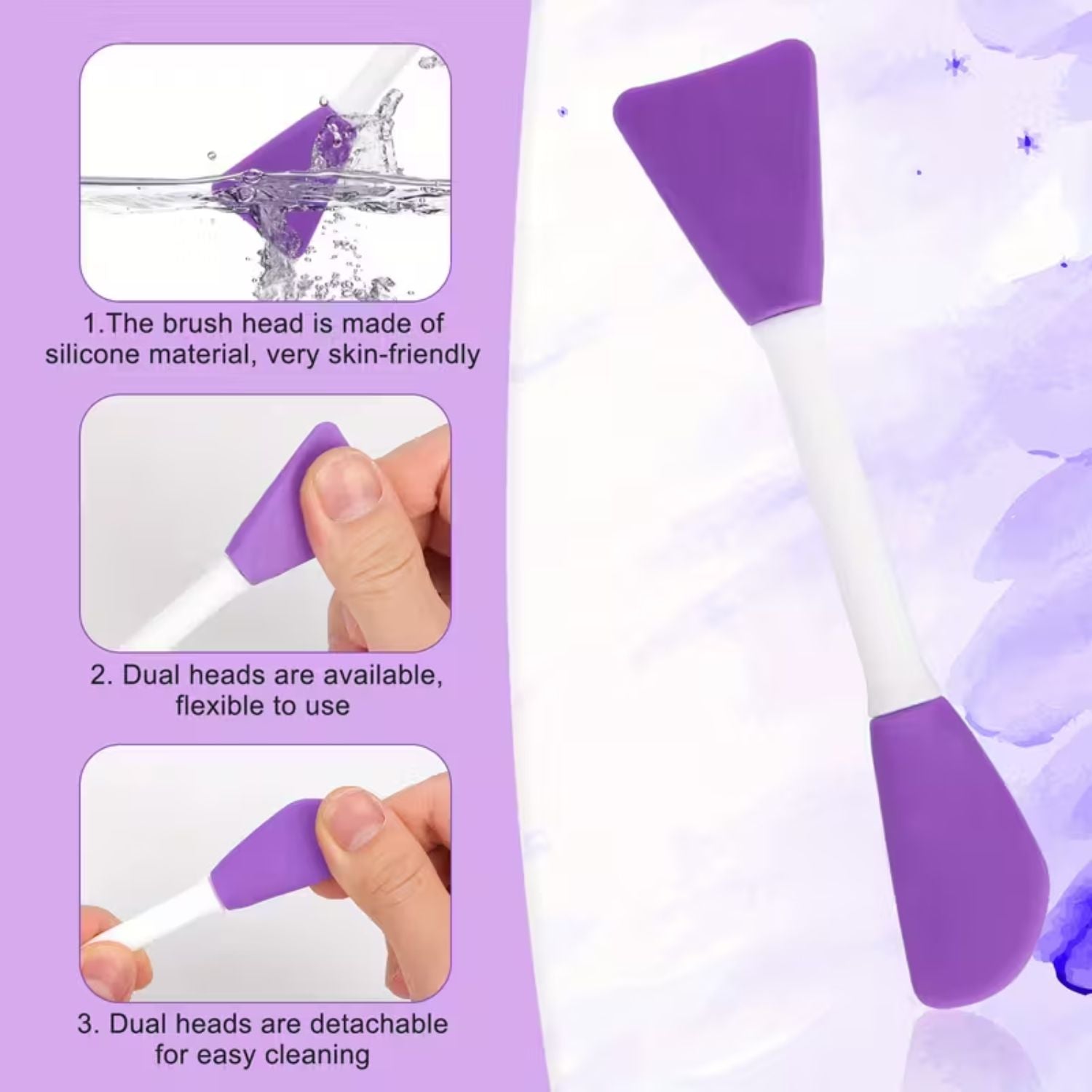 Espátula de Silicón de 2 Puntas Resina Epóxica y Accesorios Hobbees