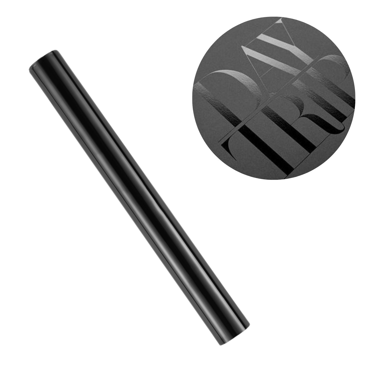 Rollo Papel Metalizado Negro Foil Reactivo Toner Minc Scrapbook – Hobbees