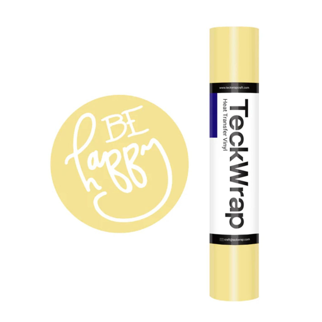 PU Heat Transfer Vinyl Macaron Yellow / Vinil De Transferencia De Calor Amarillo Claro Viniles Teckwrap