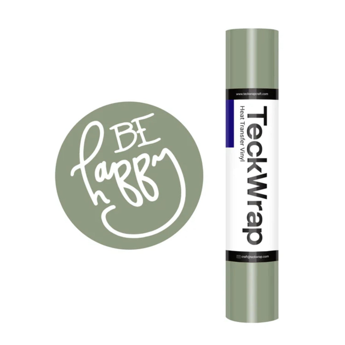 PU Heat Transfer Vinyl Khaki Green / Vinil De Transferencia De Calor Verde Caqui Viniles Teckwrap