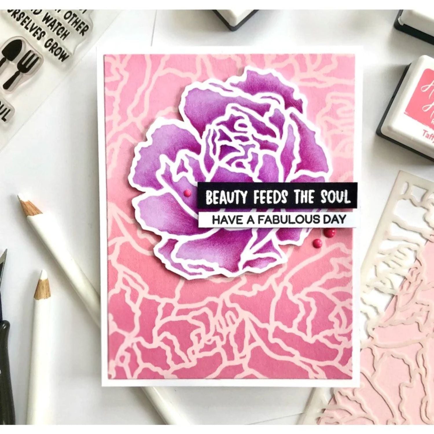 Artistic Peony Stencils / Esténcil Peonías Esténciles / Plantillas Hero Arts