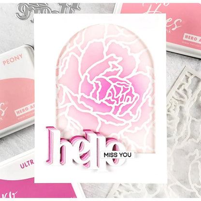 Artistic Peony Stencils / Esténcil Peonías Esténciles / Plantillas Hero Arts