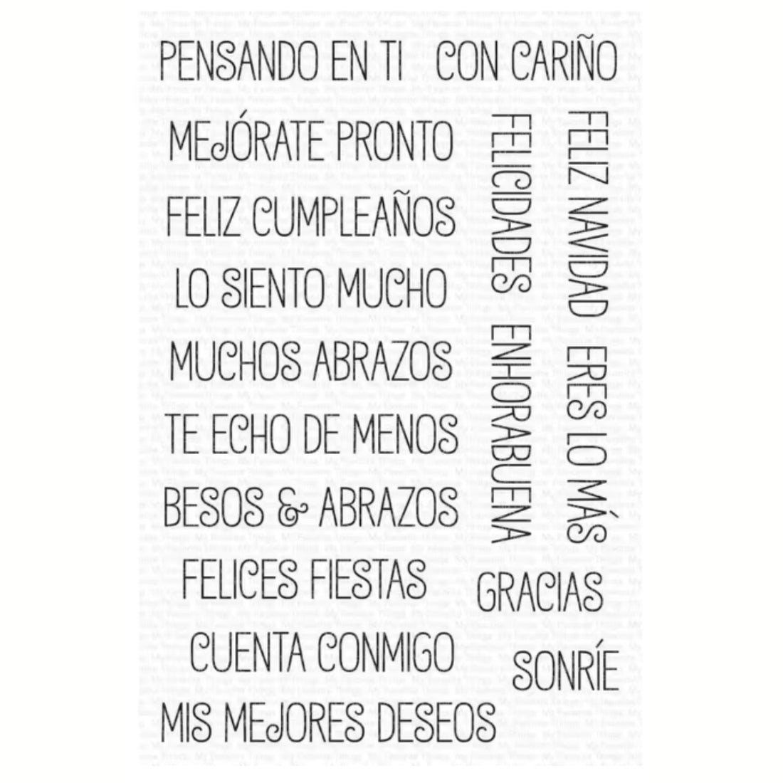 Set De Sellos Pensando En Ti &amp; Frases