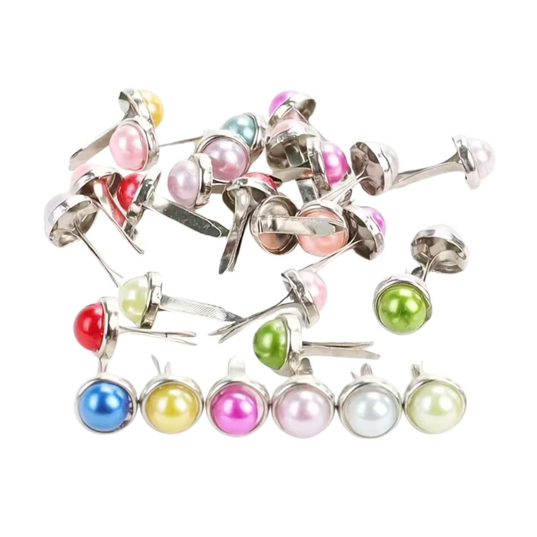 15 Brads Perlas De Colores Adornos / Embellishments Hobbees