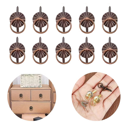 10 Jaladeras Mini Tipo Brads Color Bronce 31mm Adornos / Embellishments Hobbees