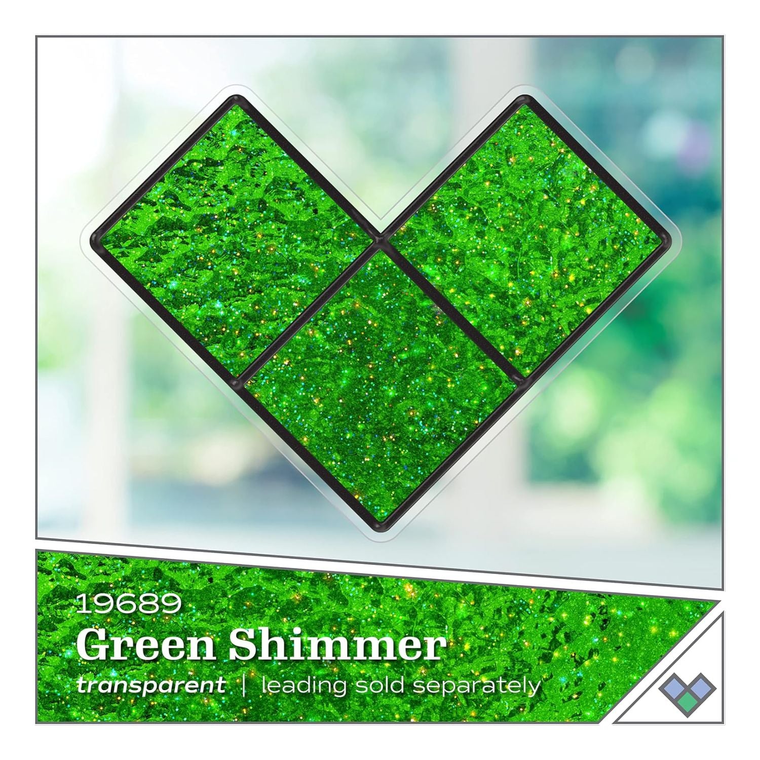 Gallery Glass Shimmer Green / Pintura para Vidrio Verde Brillante Vitral Folk Art