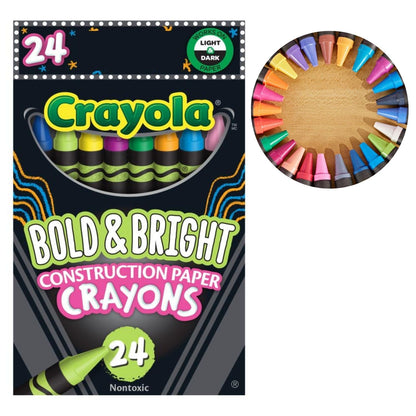 Construction Crayons Bold &amp; Bright / Crayones De Construcción Brillantes Crayones Crayola