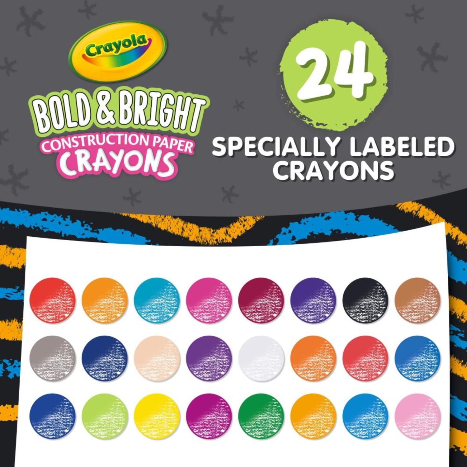 Construction Crayons Bold &amp; Bright / Crayones De Construcción Brillantes Crayones Crayola