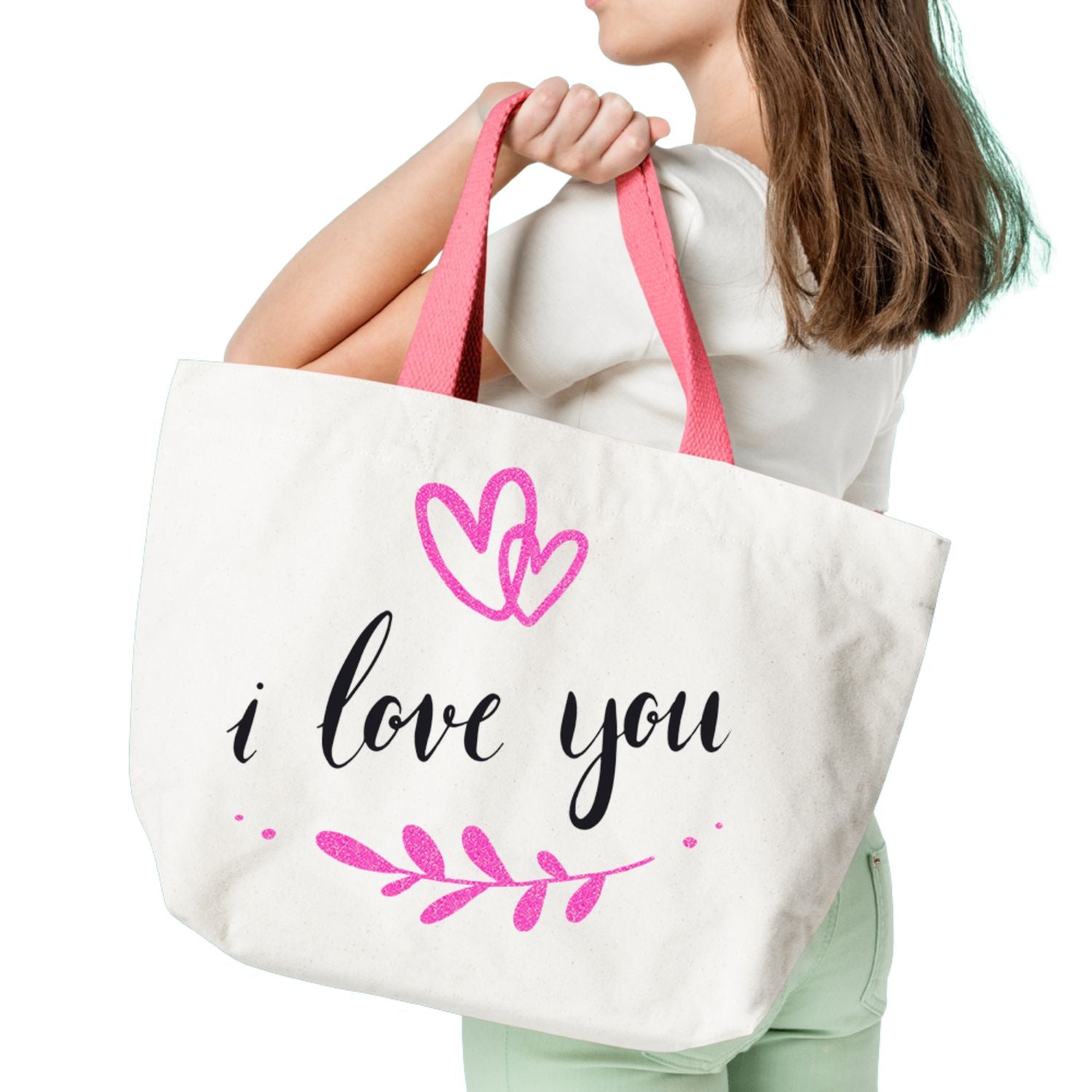 Glitter Iron On Fluorescent Pink / Vinil Calor Diamantina Rosa Fluorescente Viniles Cricut