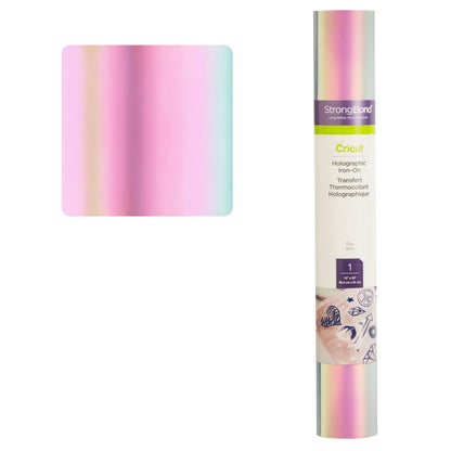 Iron-On Vinyl Roll Holographic / Vinil Térmico para Tela Azul Holográfico Viniles Cricut