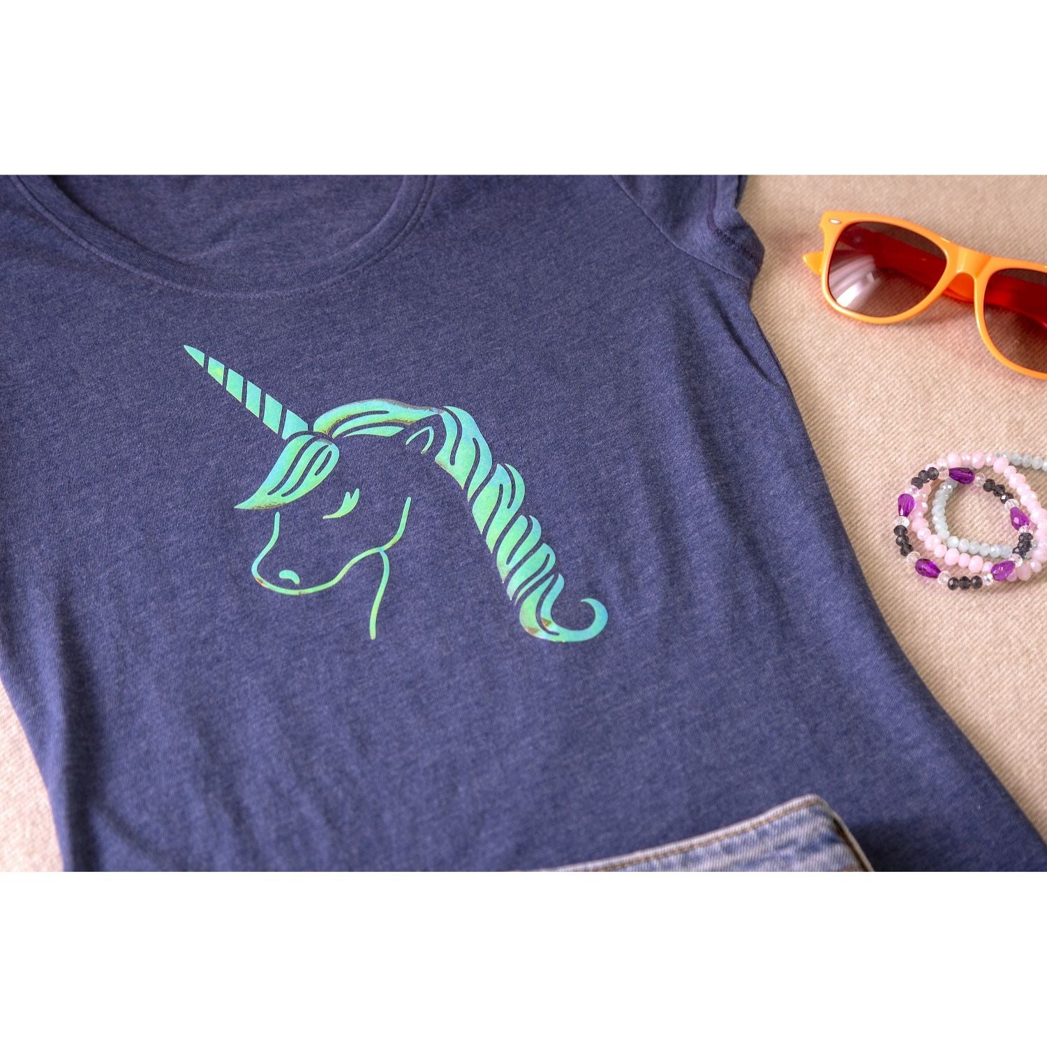 Iron-On Vinyl Roll Cobalt / Vinil Térmico para Tela Verde Azulado Holográfico Viniles Cricut