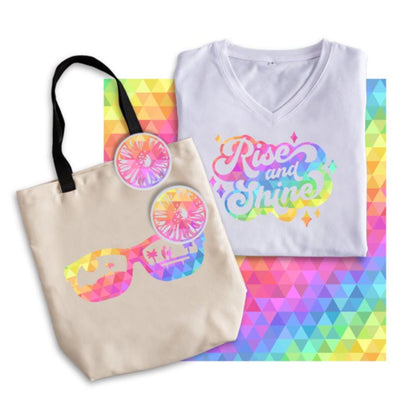 Infusible Ink Transfer Sheet Pattern Rainbow Triangles / Hojas de Tinta de Infusible para Sublimado Plotter Accesorios Cricut