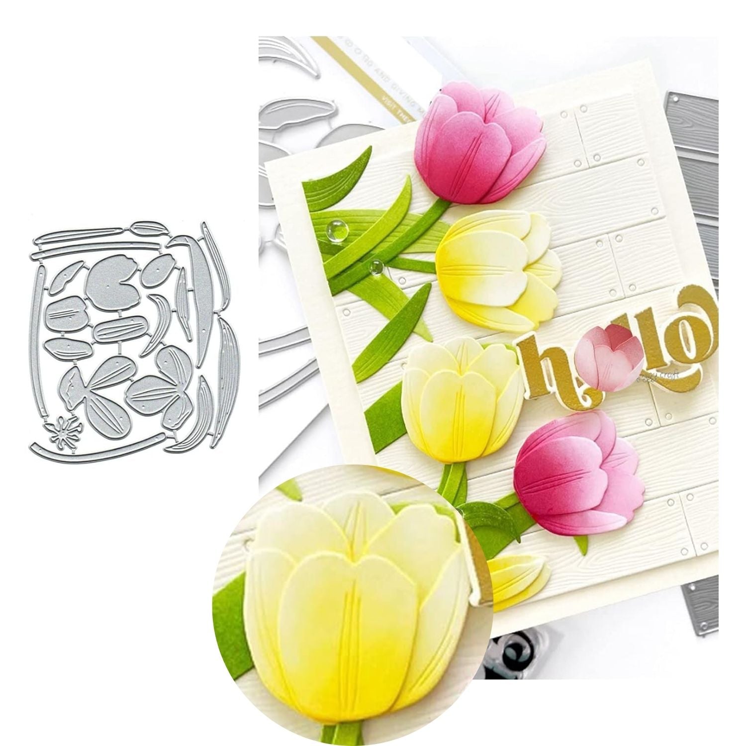 Suajes de Tulipanes Dados de Corte / Suajes / Troqueles Hobbees