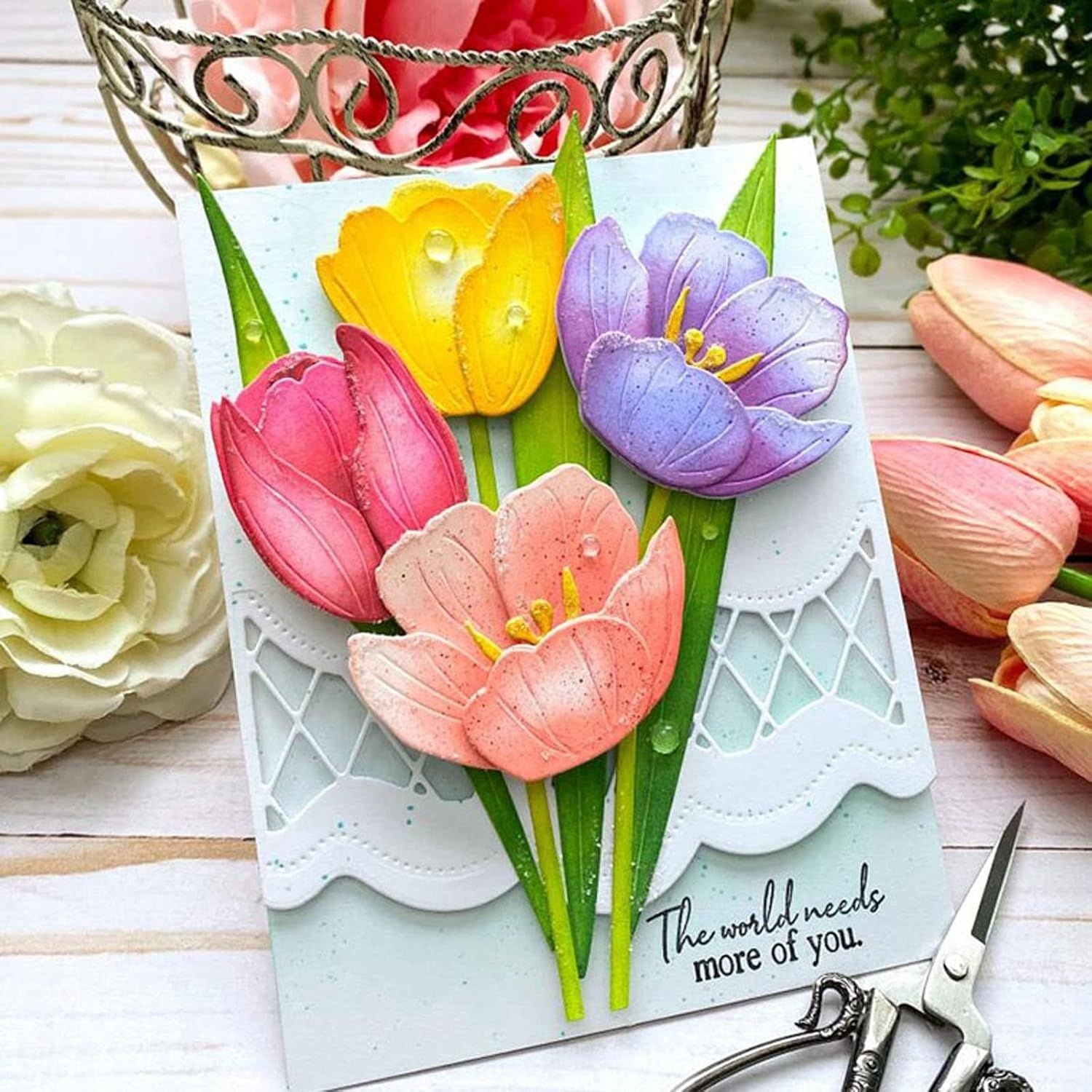 Suajes de Tulipanes Dados de Corte / Suajes / Troqueles Hobbees