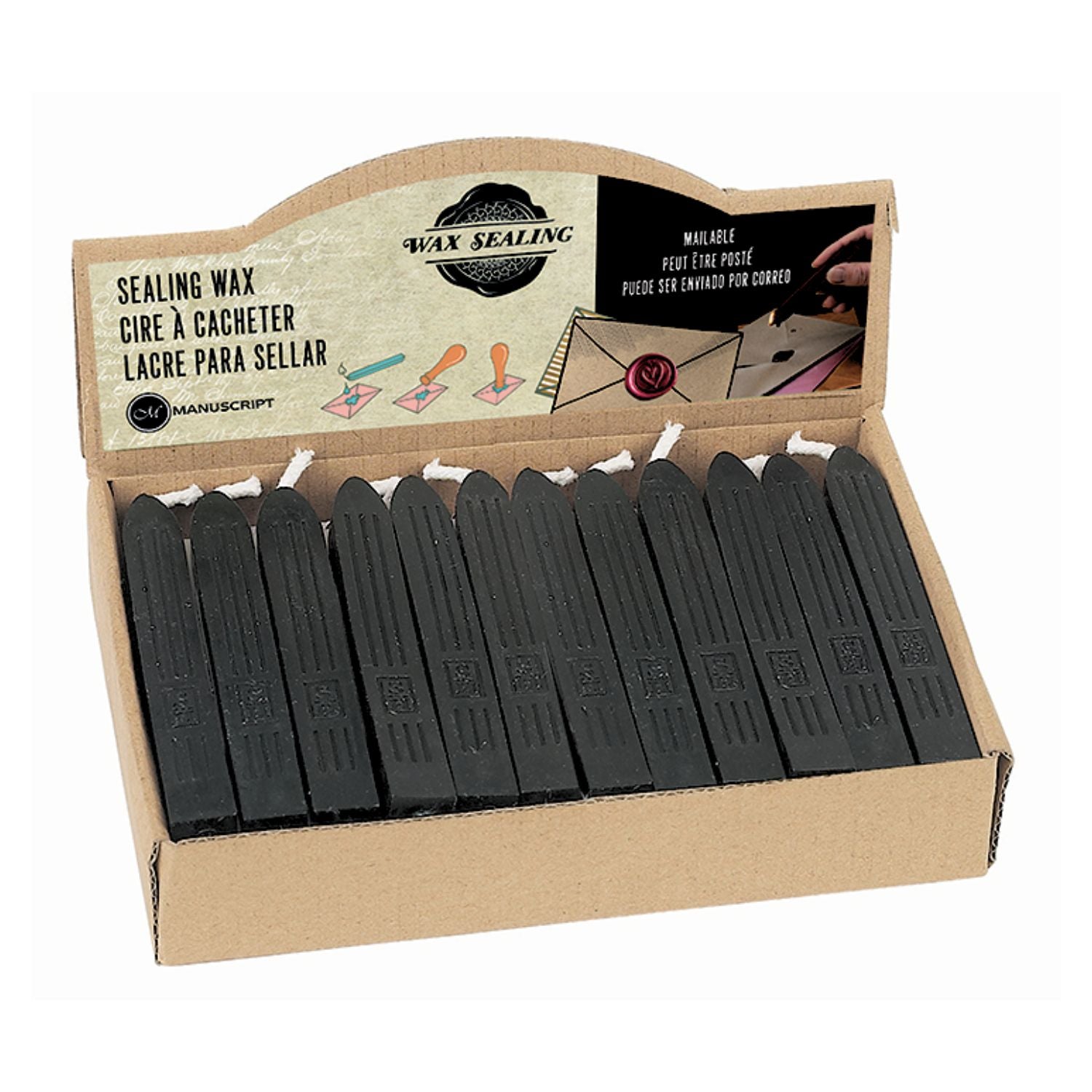 Black Sealing Wax / Barra de Lacre Negro Adornos / Embellishments Manuscript