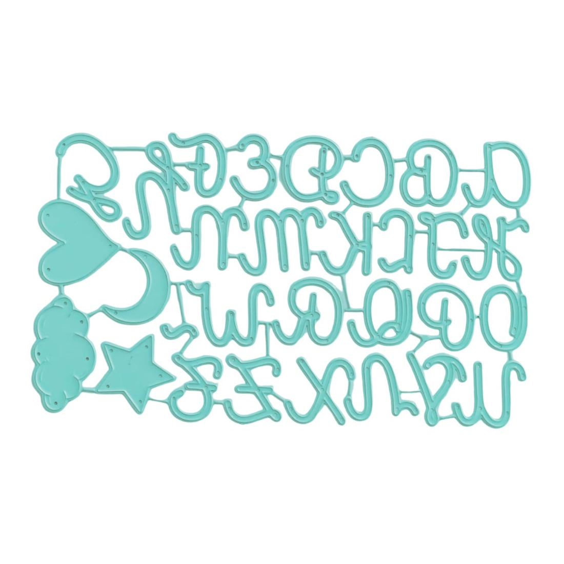 Set de Troqueles Alfabeto Mayúsculas Script con Figuras Dados de Corte / Suajes / Troqueles Lyssette Guiot Crafts