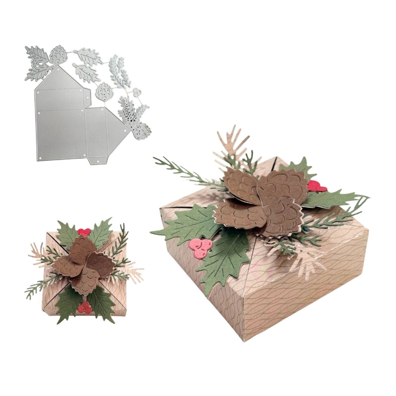 Suaje o Troquel Cajita Navideña 3D Dados de Corte / Suajes / Troqueles Hobbees