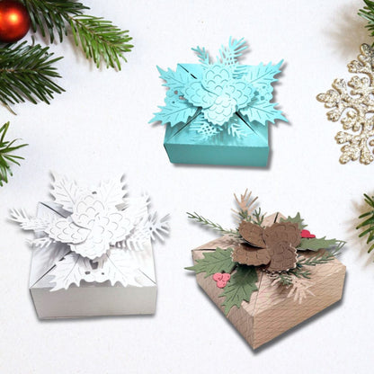 Suaje o Troquel Cajita Navideña 3D Dados de Corte / Suajes / Troqueles Hobbees