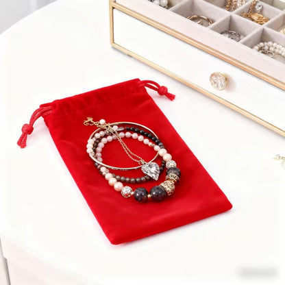 2 Bolsitas de Terciopelo Rojo Bolsas Hobbees