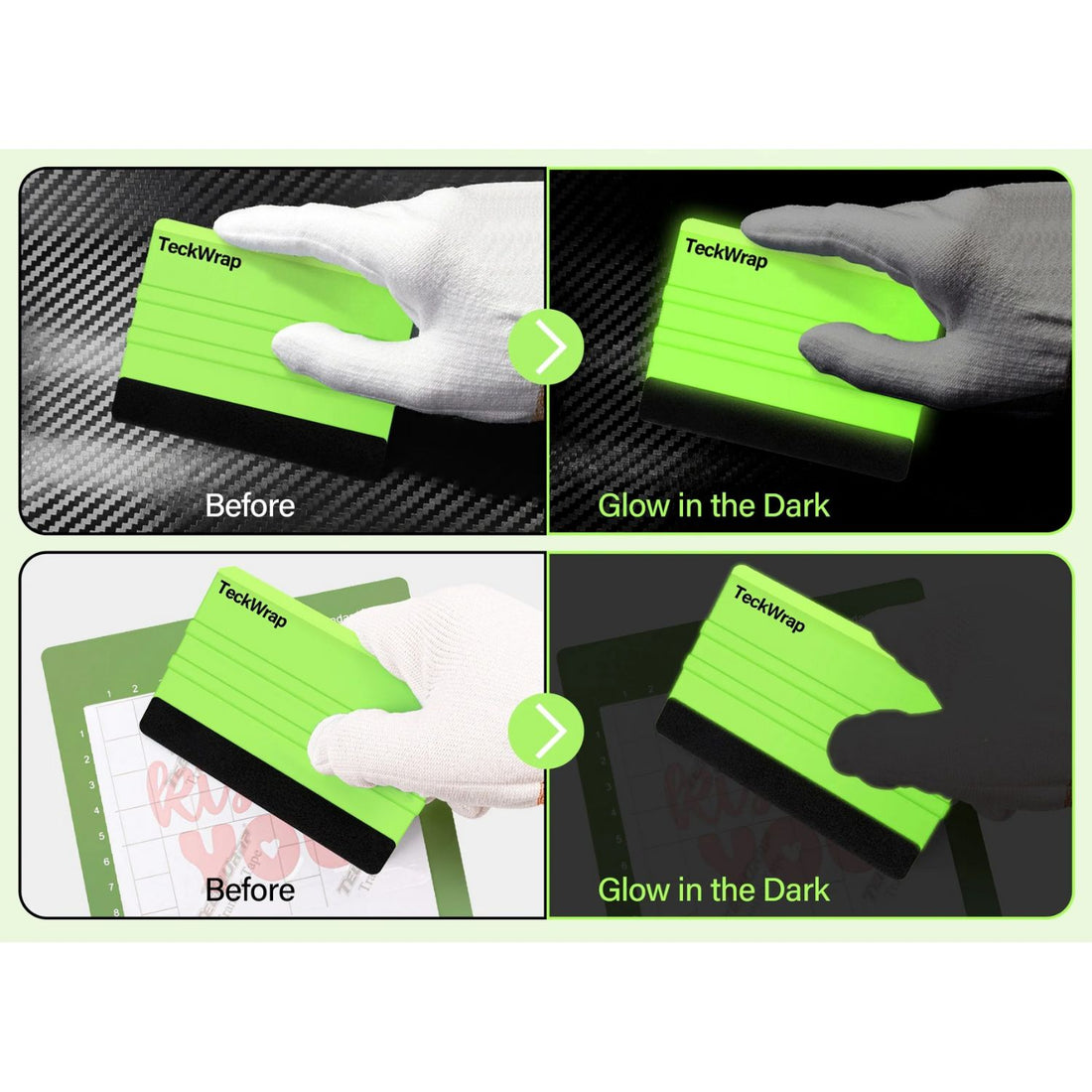 Glow in the Dark Squeegee / Espátula Para Vinil Que Brilla en la Obscuridad