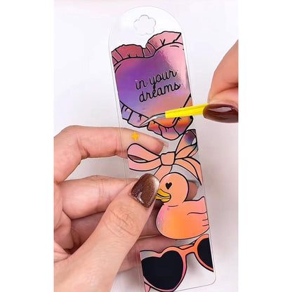 Flower Bookmark / 5 Acrílicos De Flor Para Separadores de Libros Accesorios Teckwrap