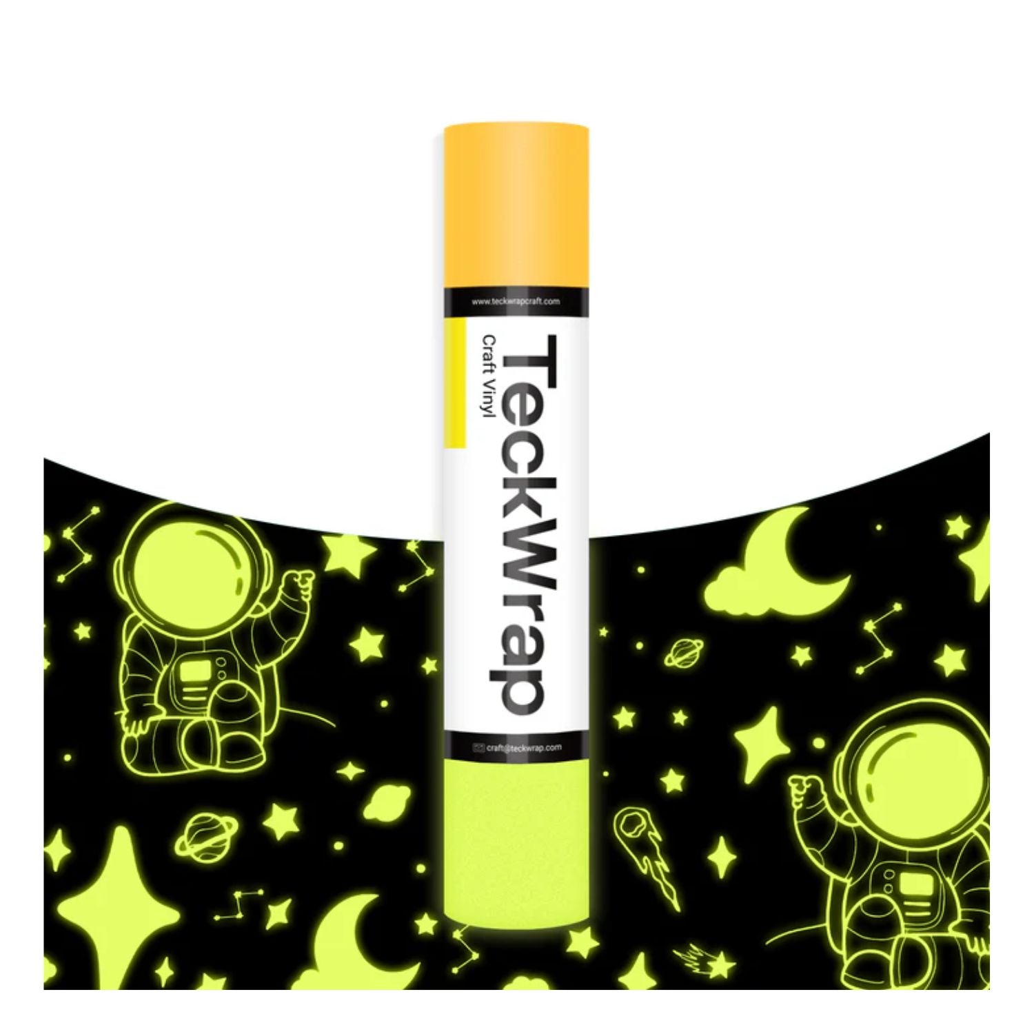 Glow In the Dark Vinyl Yellow / Vinil Adhesivo Brilla en la Obscuridad Amarillo Viniles Teckwrap